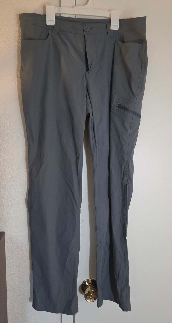 Eddie Bauer Hiking Pants Size 12 Gray Nylon Spandex